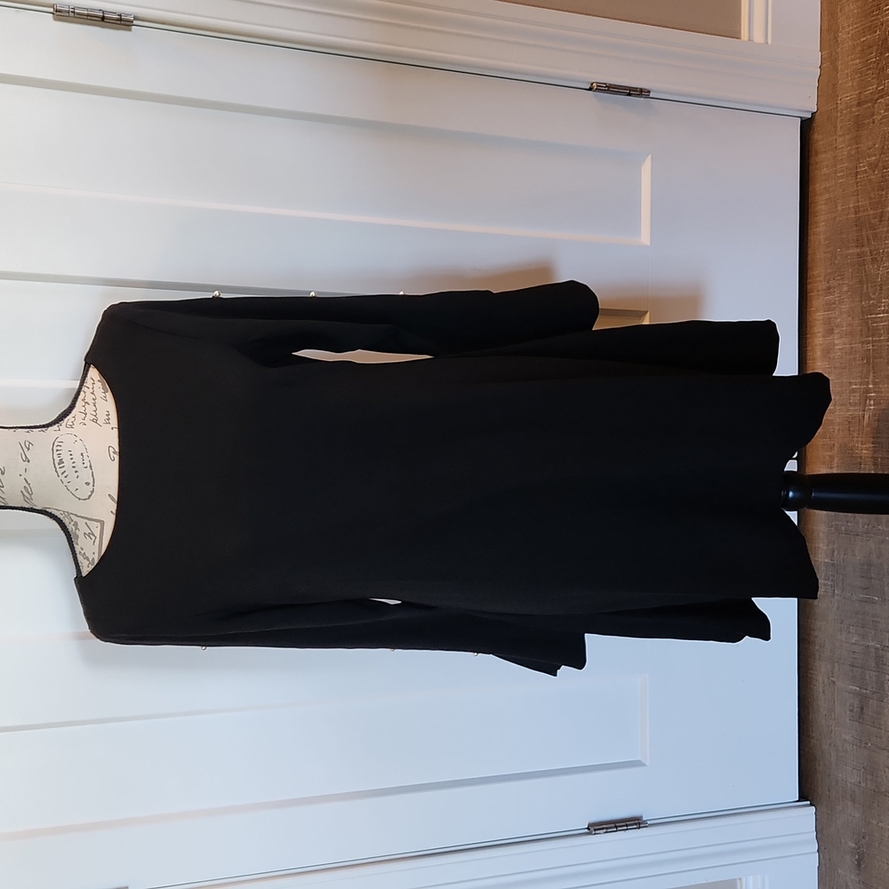 Ann Taylor Black Split Sleeve Dress